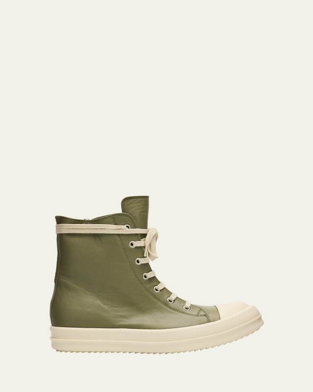 Scarpe Leather High-Top Sneakers